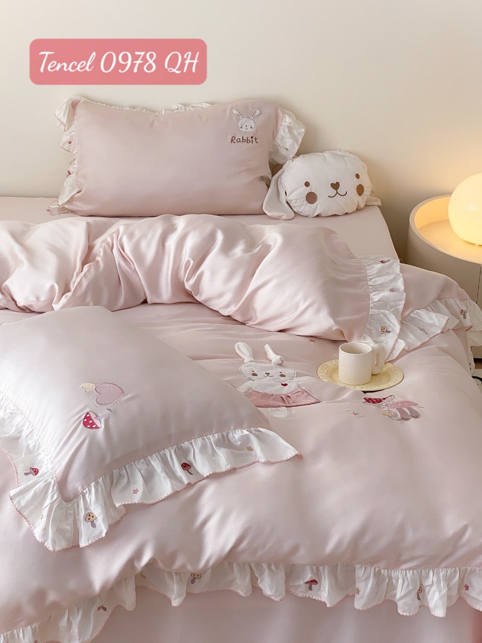 Bộ chăn ga gối Tencel cao cấp-0978QH 15 Bộ chăn ga gối Tencel 0978QH.15