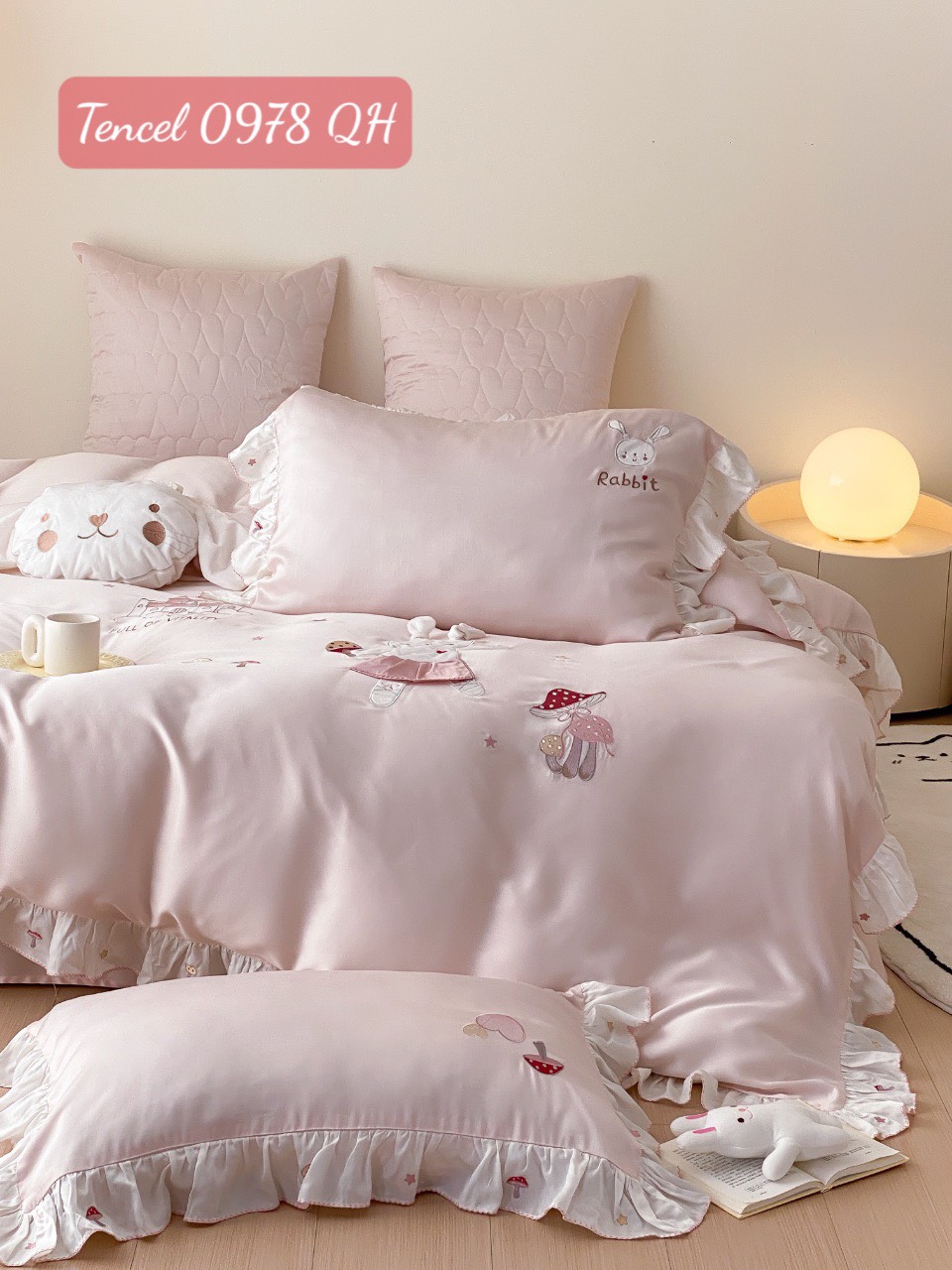 Bộ chăn ga gối Tencel cao cấp-0978QH 10 Bộ chăn ga gối Tencel 0978QH.9