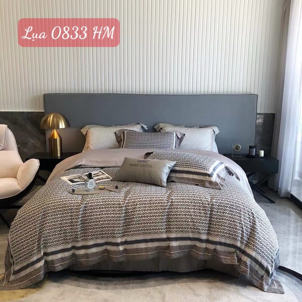 Bộ chăn ga gối Tencel cao cấp-0833HM 9 Bộ chăn ga gối lụa 0833HM.2