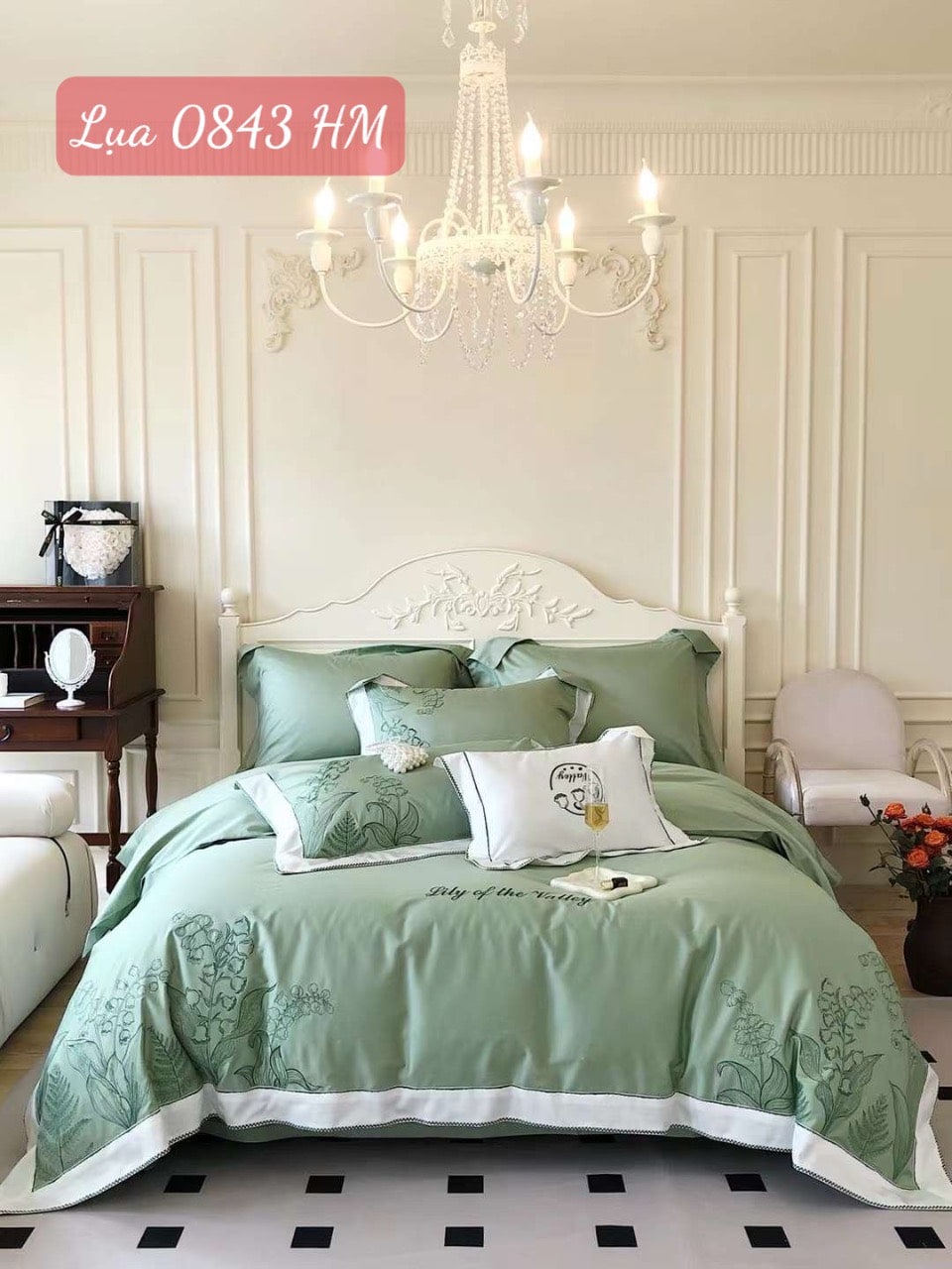 Bộ chăn ga gối lụa 0843HM.3