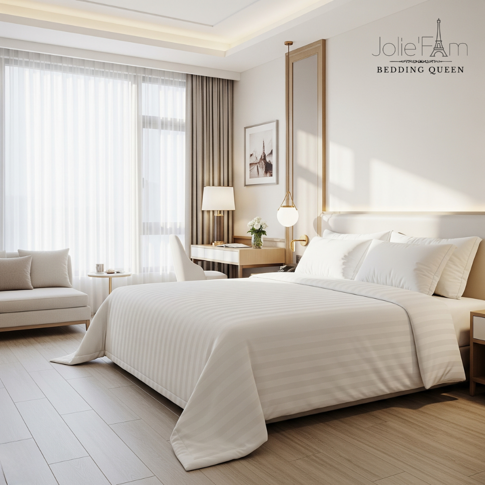 Một bộ chăn ga đồng bộ không chỉ làm đẹp cho chiếc giường