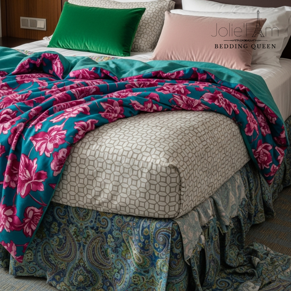 Thiếu đồng bộ giữa chăn, ga, gối và drap phủ