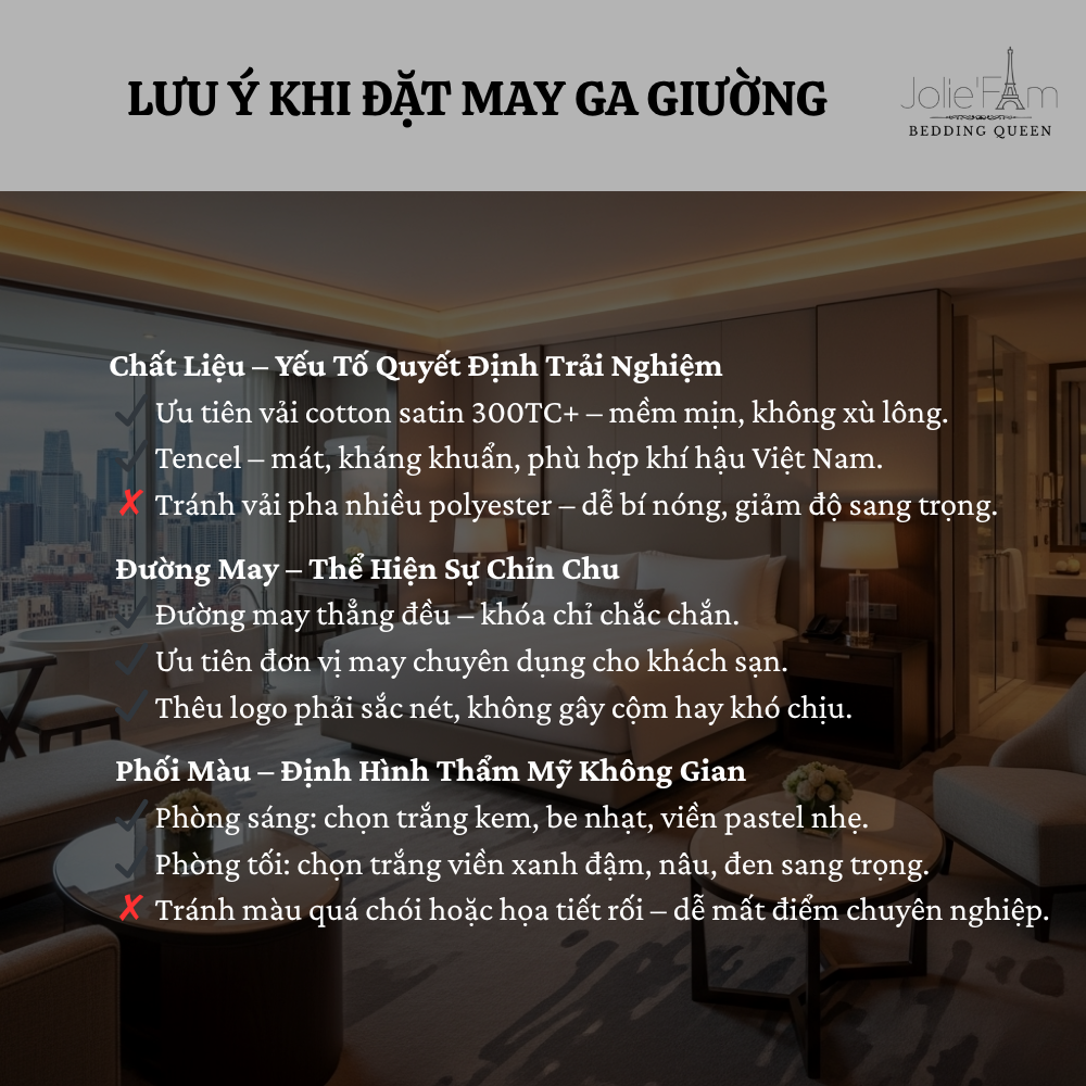 Lưu Ý Khi Đặt May Ga Giường Theo Yêu Cầu