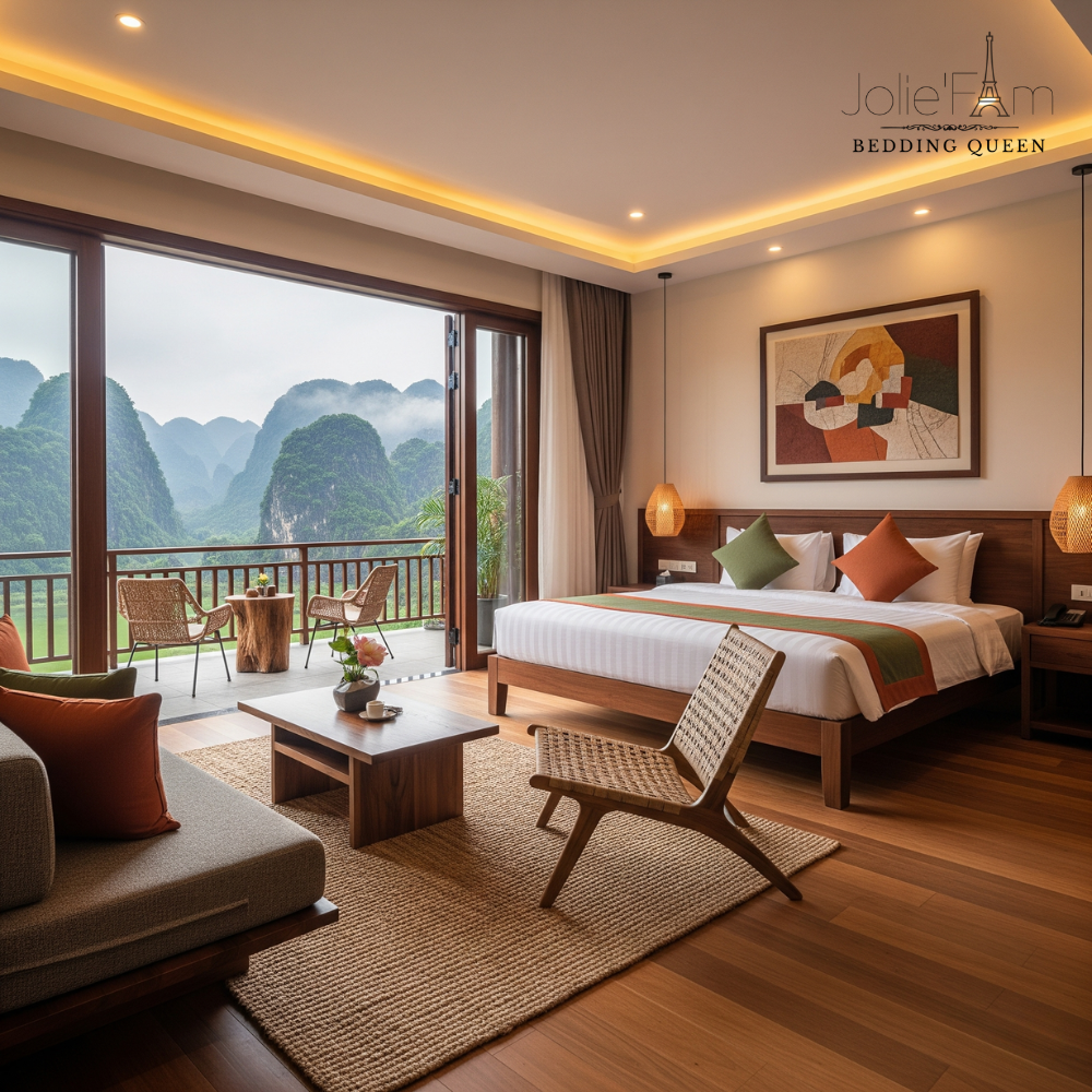 Setup phòng ngủ khách sạn cần những gì? Danh sách đầy đủ 25 Để setup phòng ngủ khách sạn hiệu quả, việc mua sắm và bài trí nội thất cần được thực hiện một cách chiến lược