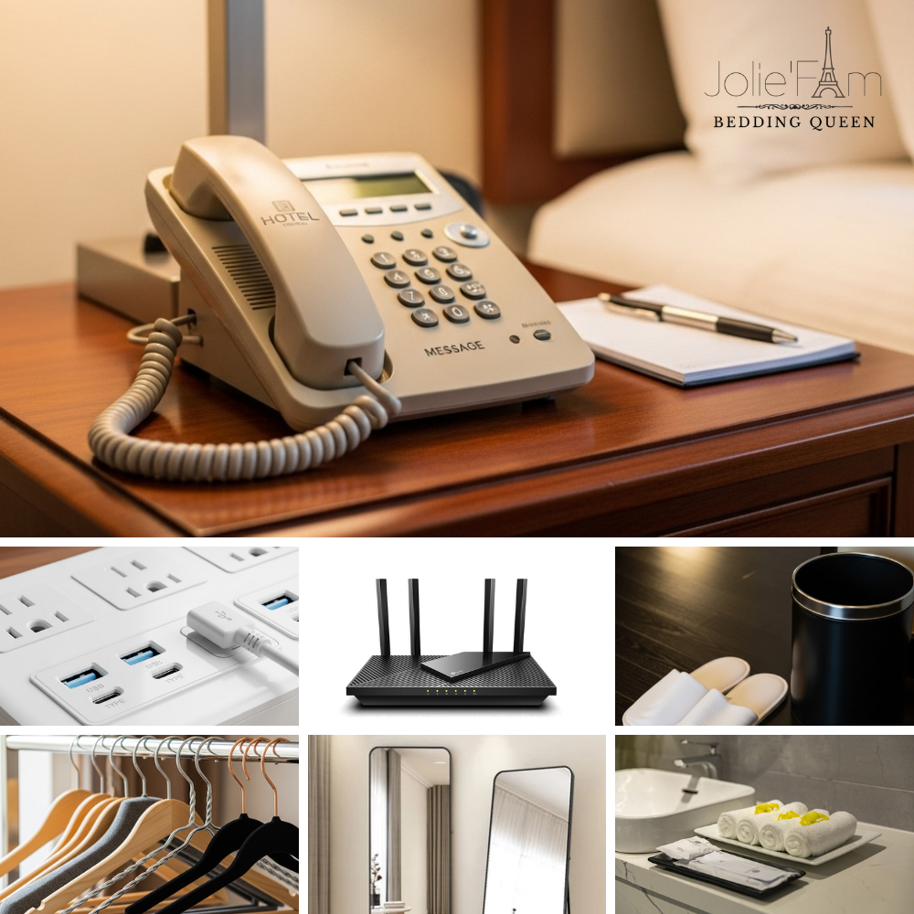 Setup phòng ngủ khách sạn cần những gì? Danh sách đầy đủ 23 Các tiện ích nâng cao và đồ dùng bổ sung