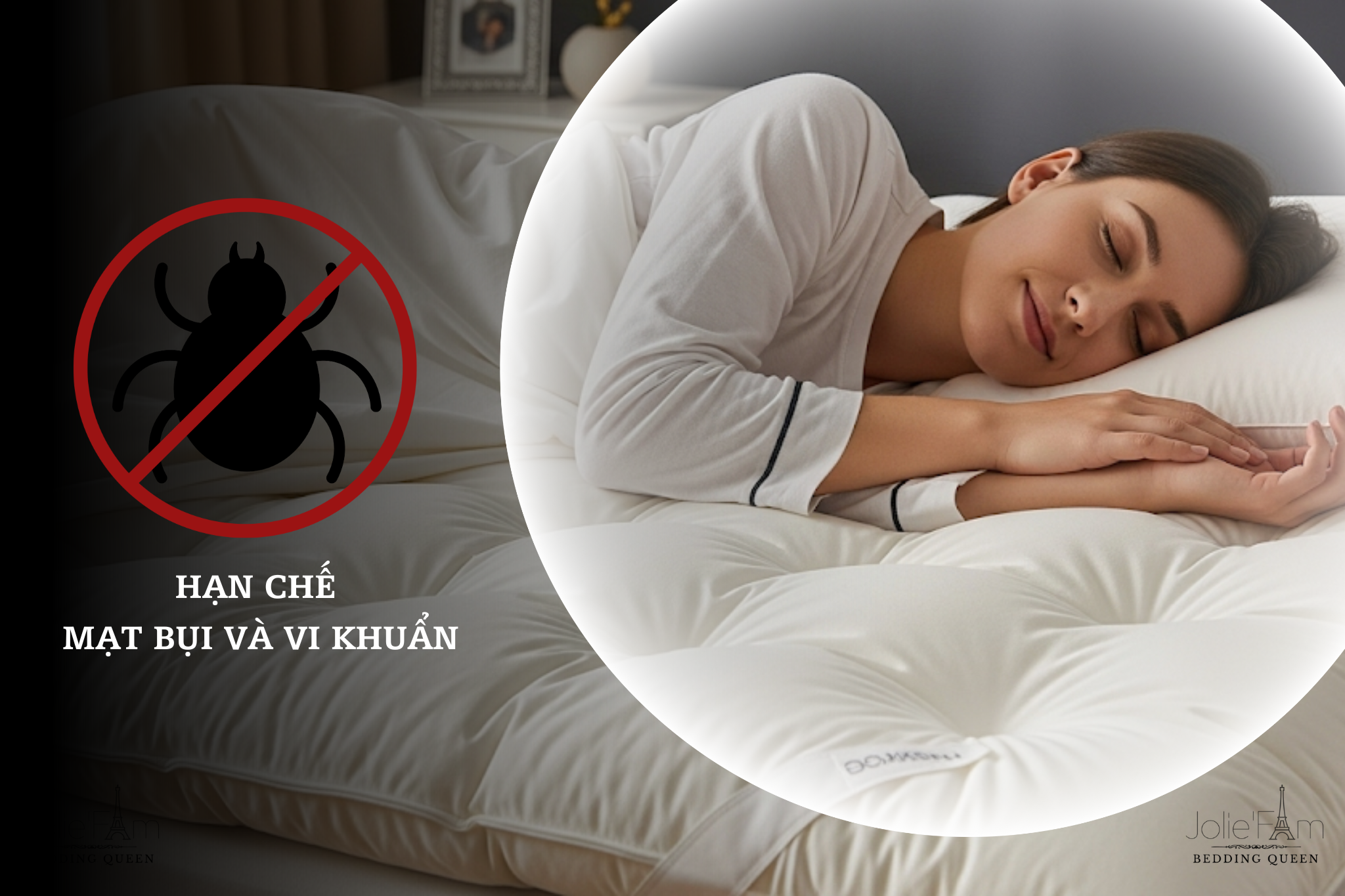 Giải đáp: Dùng Topper Thay Nệm Ngủ Truyền Thống Được Không? 19 Một trong những giá trị lớn nhất của nệm topper là khả năng duy trì không gian ngủ sạch sẽ, an toàn cho sức khỏe.