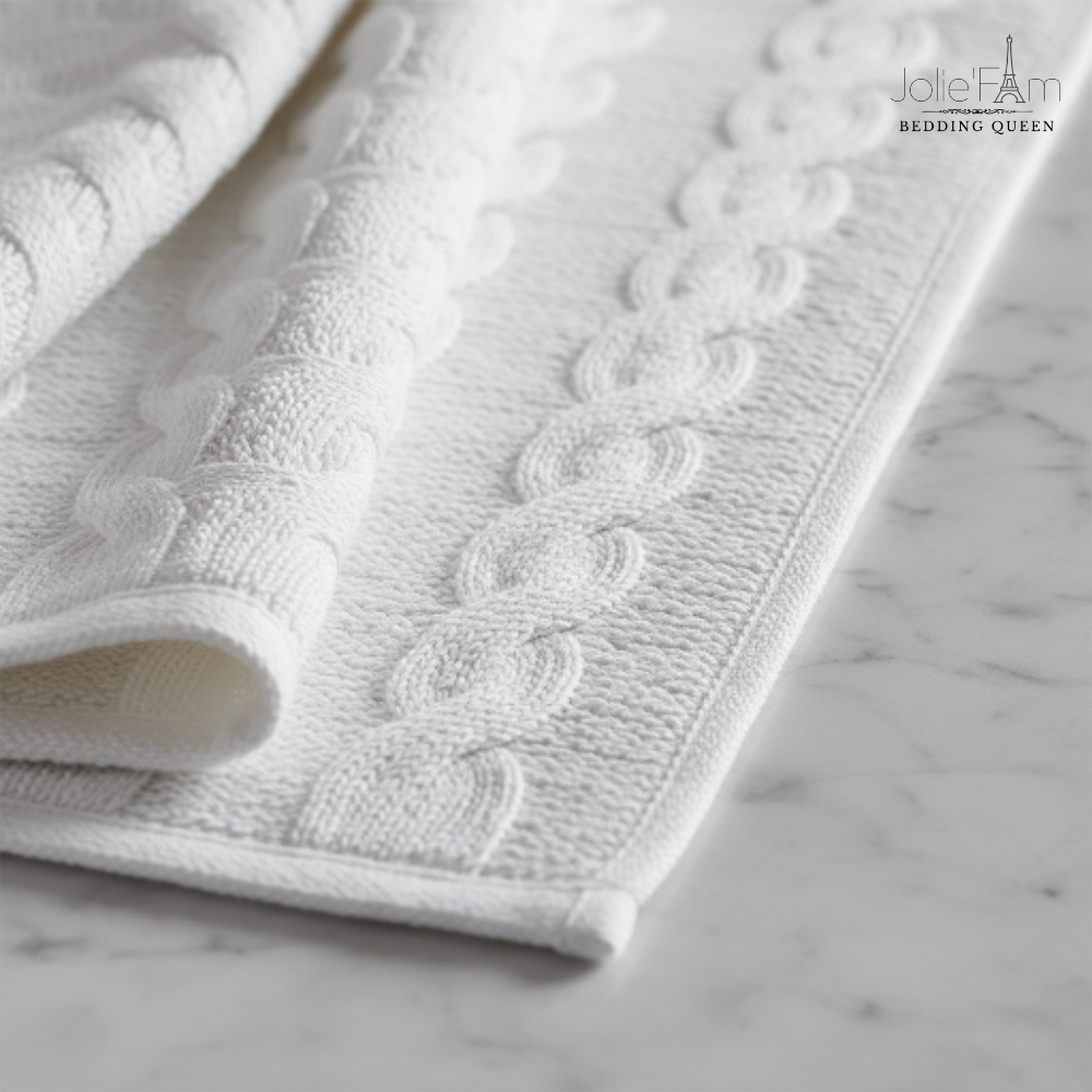 Khăn khách sạn thường sử dụng dệt sợi xoắn đôi (double twisted yarn) để tăng khả năng thấm hút, mềm mại và hạn chế xù lông.
