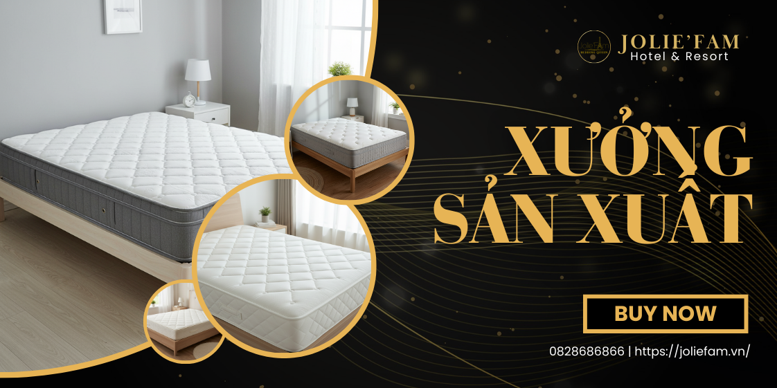 Việc lựa chọn đệm lò xo khách sạn cao cấp từ Jolie'Fam là một khoản đầu tư thông minh, góp phần nâng cao giá trị thương hiệu và sự hài lòng của khách hàng.