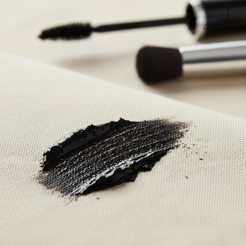 Son môi, kem nền hay mascara thường chứa dầu và chất tạo màu, vì vậy nếu không xử lý đúng cách, vết bẩn sẽ bám chặt vào sợi vải