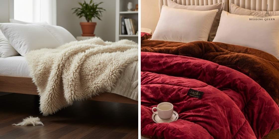 Chăn Lông Cừu Pháp Jolie'Fam 2026: Ấm áp & Sang trọng. 30 Chăn Lông Cừu Tổng Hợp (Nhân tạo/Microfiber) & Chăn Lông Cừu Tự Nhiên (Hữu cơ)