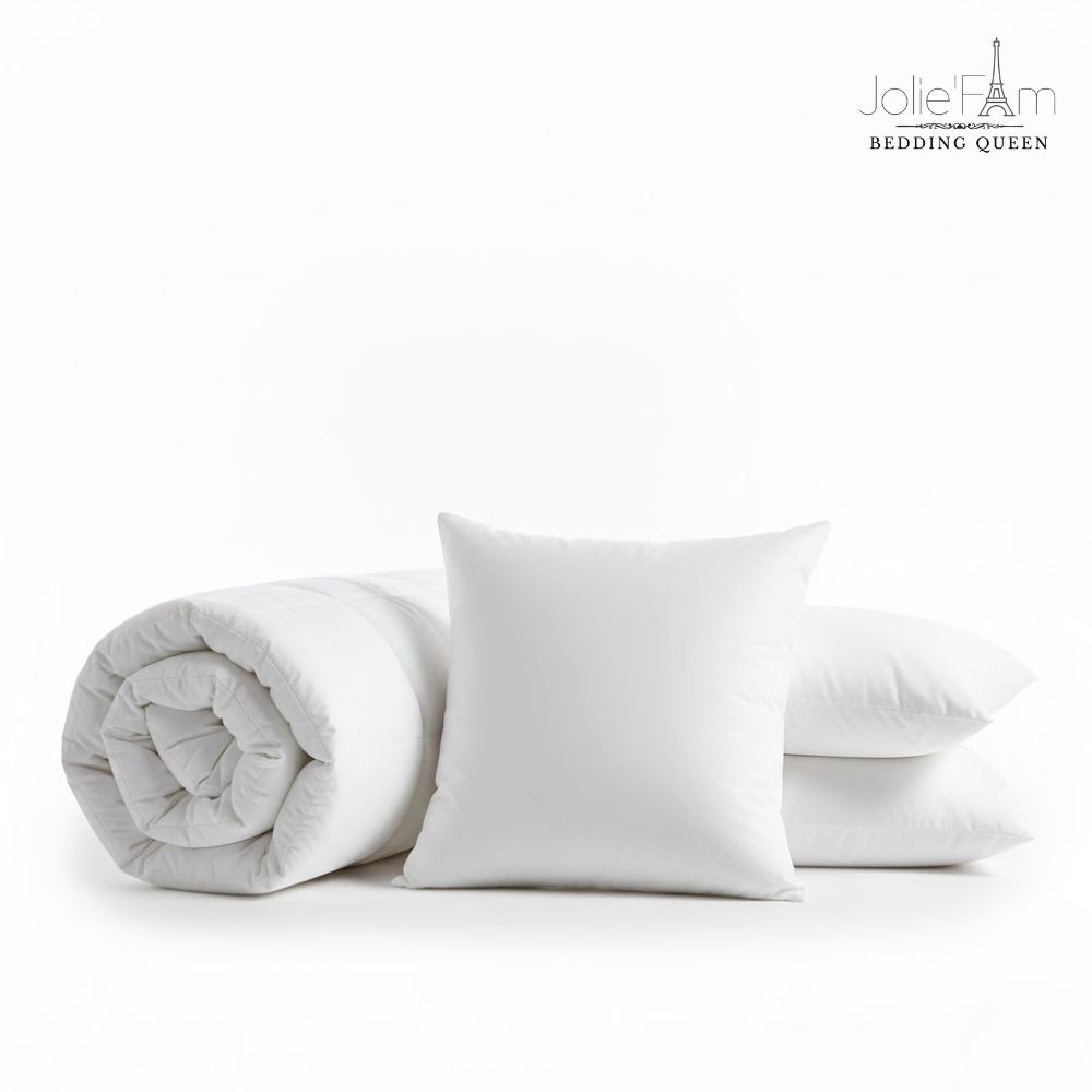 Bộ ruột chăn và ruột gối khách sạn 5 sao, chất liệu ruột chăn gối bông microfiber kháng khuẩn