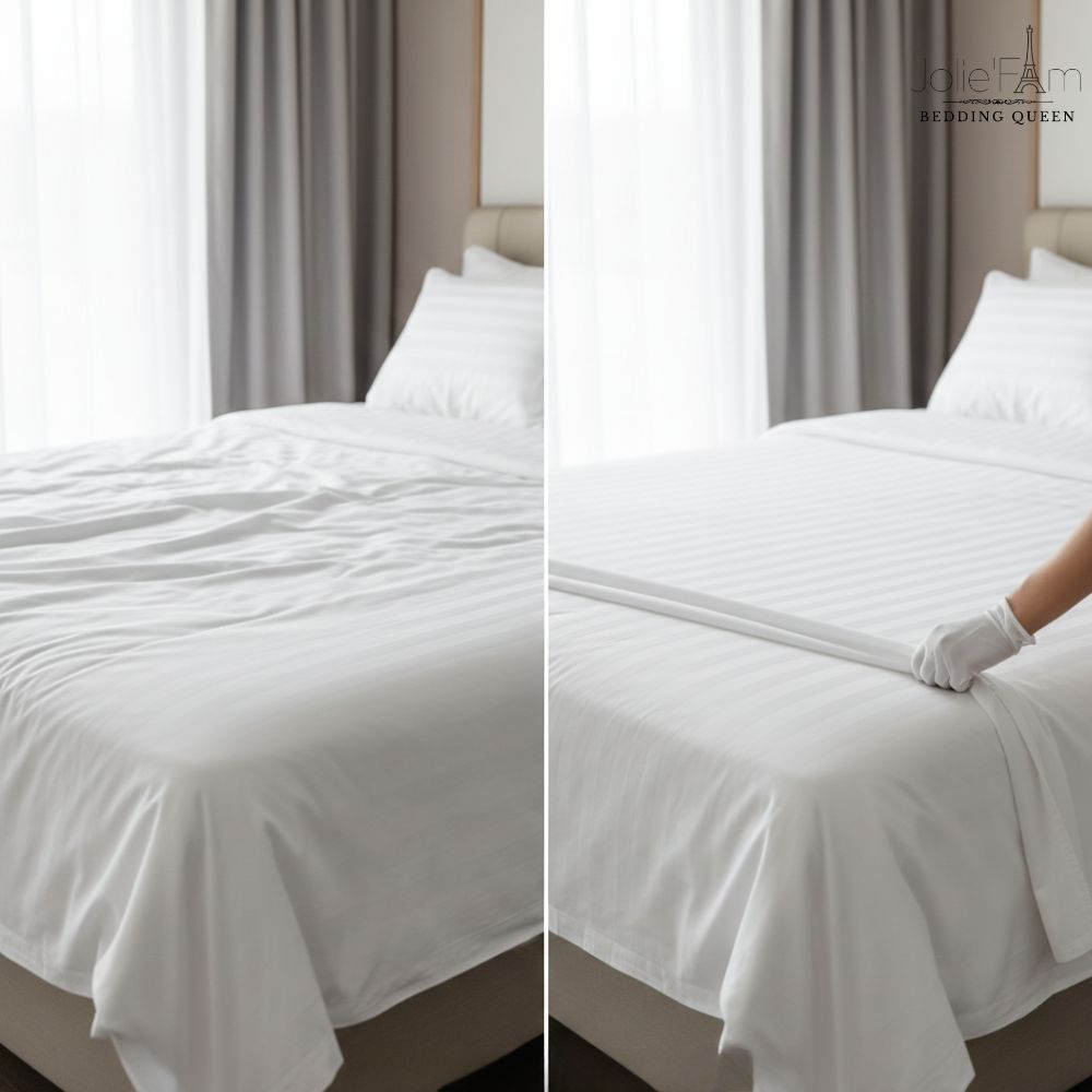 Chăn Ga Cho Resort, Homestay & Boutique Hotel: Khác Gì Khách Sạn Truyền Thống? 11 Chăn ga dễ vận hành giúp set phòng nhanh, giường luôn phẳng và đồng đều, kể cả khi nhân sự thay đổi.