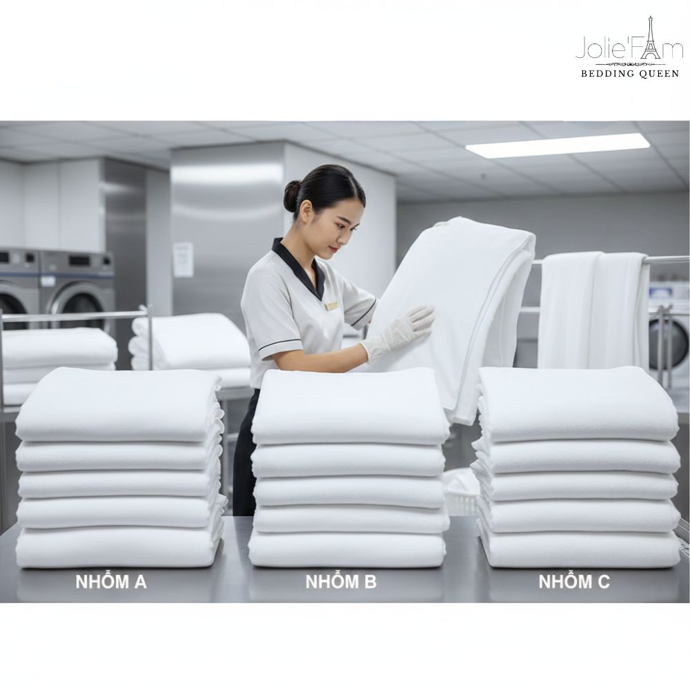 Đánh giá và phân loại định kỳ giúp chăn ga luôn được dùng đúng chỗ, đúng thời điểm trong suốt vòng đời vận hành