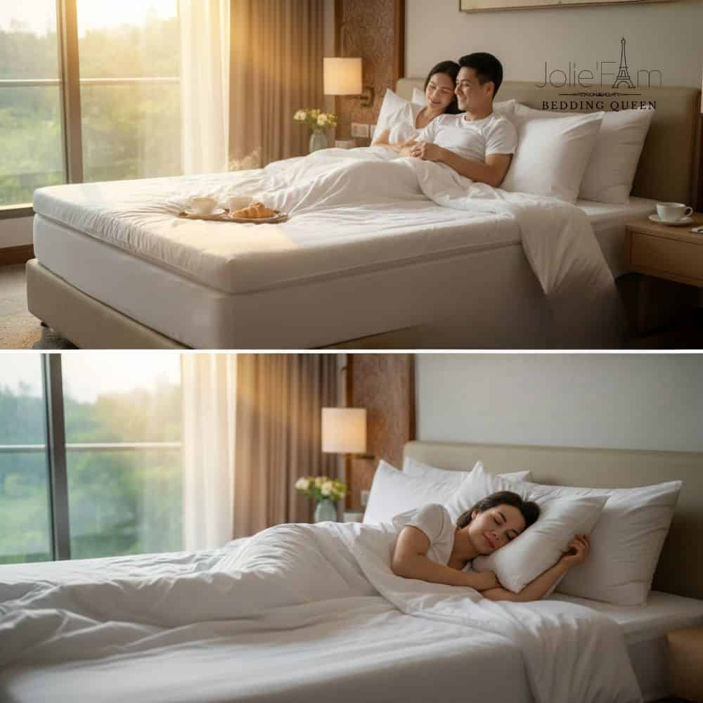 Nâng Cấp Giường Khách Sạn Êm Hơn Có Giúp Tăng Giá Phòng? 6 Nâng cấp giường khách sạn êm hơn giúp tăng giá trị cảm nhận, khiến khách sẵn sàng trả giá cao hơn, đánh giá tốt hơn và quay lại nhiều lần.