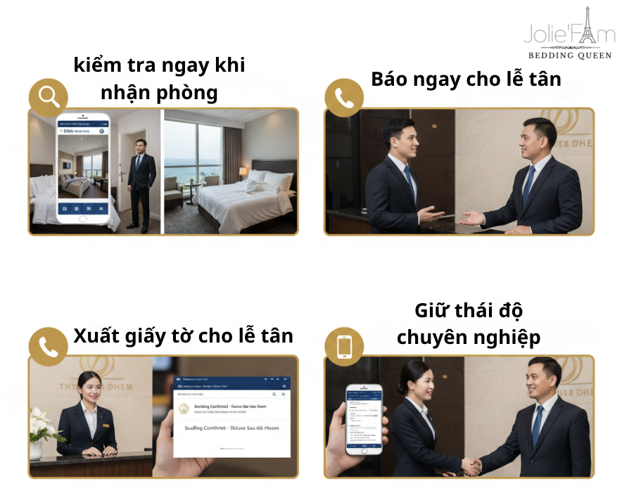Đặt Một Đằng Nhận Một Nẻo – Xử Lý Khi Bị Nhầm Loại Phòng 11 Hãy kiểm tra ngay, báo lễ tân lập tức và yêu cầu xử lý đúng cam kết – quyền lợi của bạn nằm ở sự kiên quyết và chuyên nghiệp.