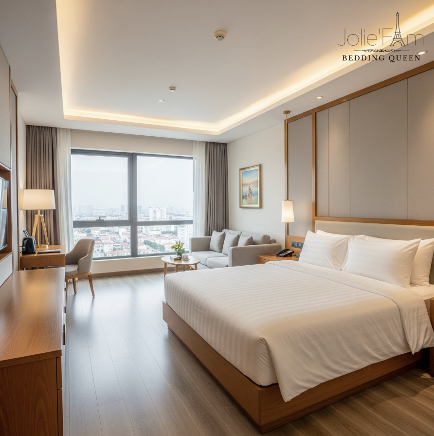 Thay và sắp xếp đồ vải đúng chuẩn – nền tảng của dịch vụ buồng phòng đẳng cấp.