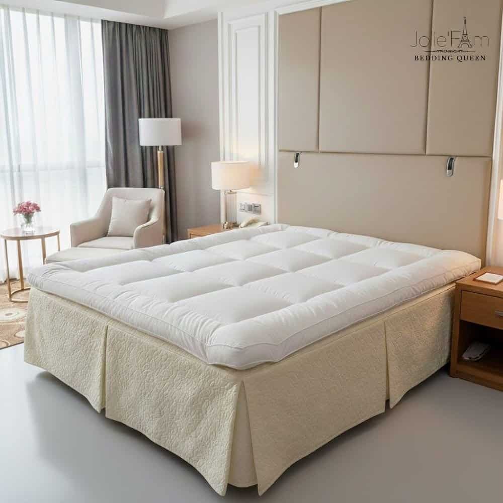 Topper giúp giường trông sang trọng hơn, tăng độ êm ái phù hợp nhiều khách và giữ chất lượng phòng luôn đồng nhất.