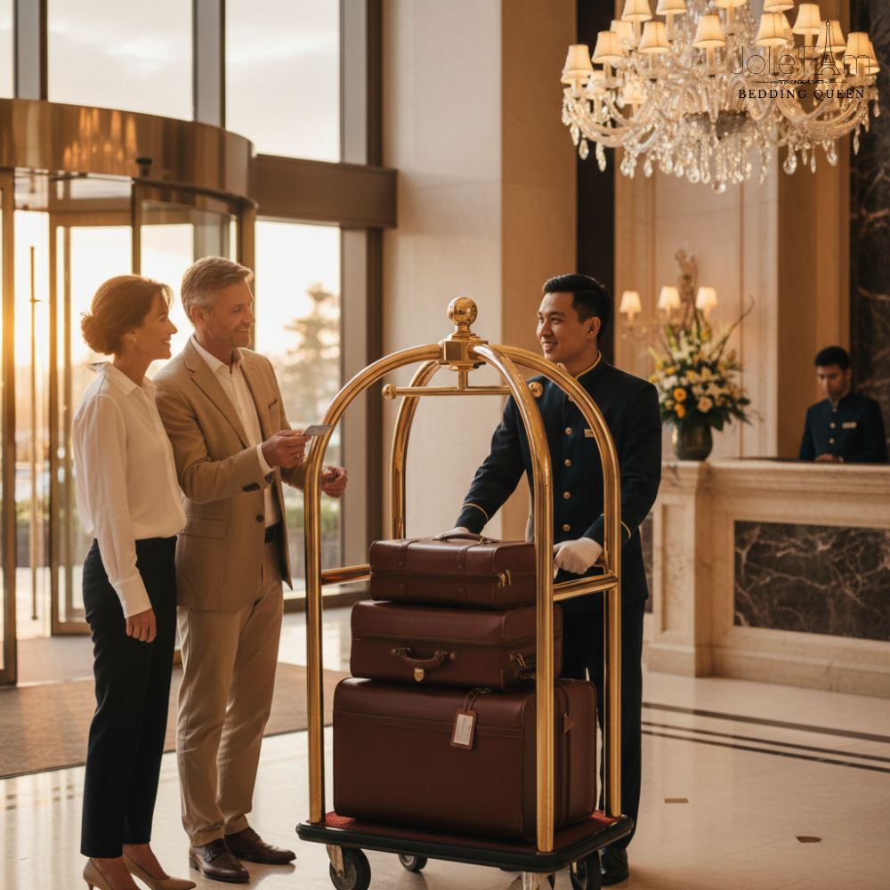 Dịch vụ hỗ trợ hành lý – chi tiết nhỏ nhưng tạo nên ấn tượng lớn, mang đến cảm giác an tâm và trọn vẹn ngay từ phút đầu tại khách sạn.