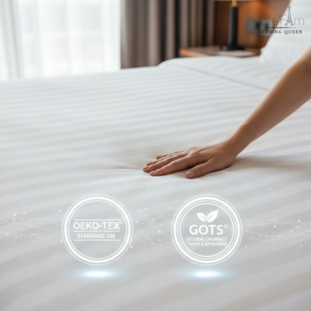 Chọn chăn ga khách sạn đúng chuẩn không chỉ để đẹp – mà để bảo vệ sức khỏe và mang lại cảm giác dễ chịu suốt kỳ nghỉ.
