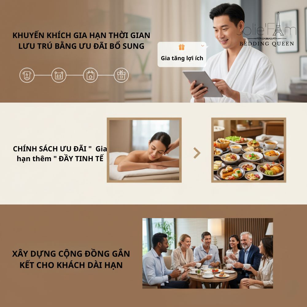 Chiến lược gia hạn thời gian lưu trú hiệu quả giúp khách sạn giữ chân khách hàng mà không cần giảm giá quá sâu.