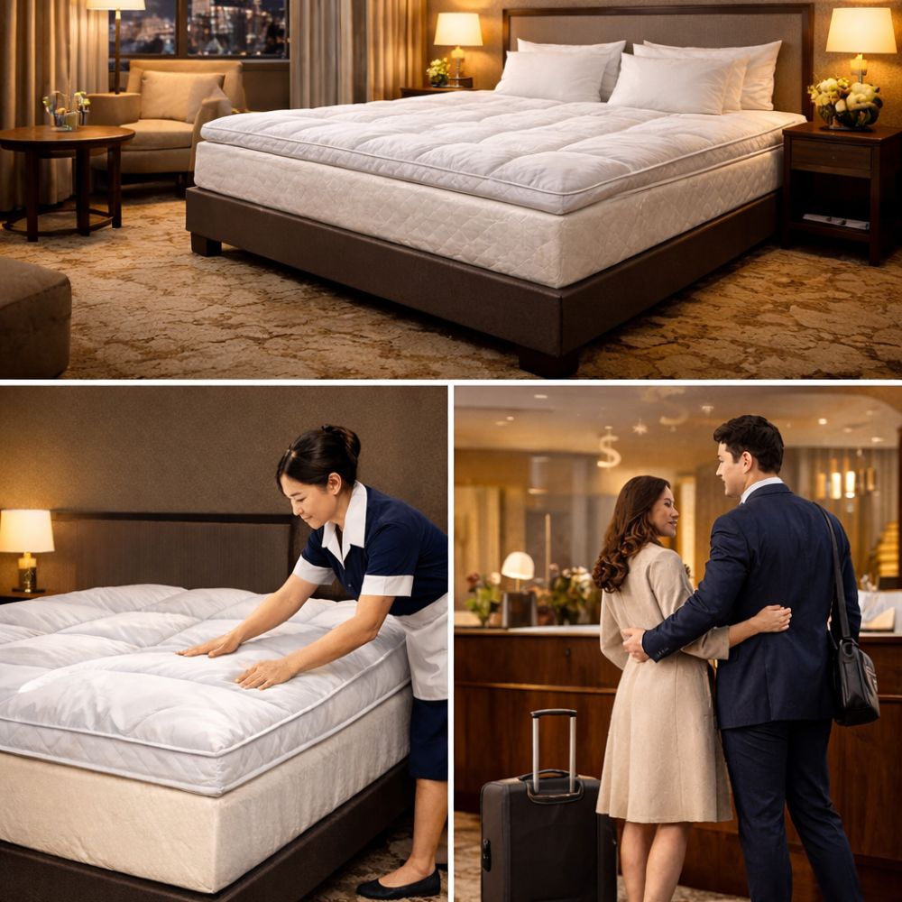 Topper Khách San Là Gì? Vì Sao Khách Sạn Cao Cấp Luôn Sử Dụng? 10 Sai lầm khi dùng topper khách sạn thường nằm ở chi tiết nhỏ như độ dày, cách bảo quản và chất liệu vỏ bọc, nhưng lại ảnh hưởng trực tiếp đến trải nghiệm giấc ngủ của khách.